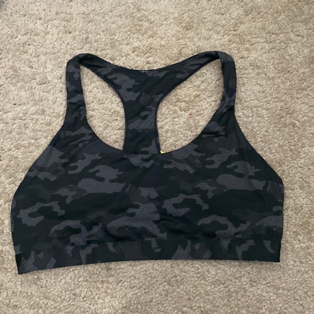 Fabletics camo sports bra